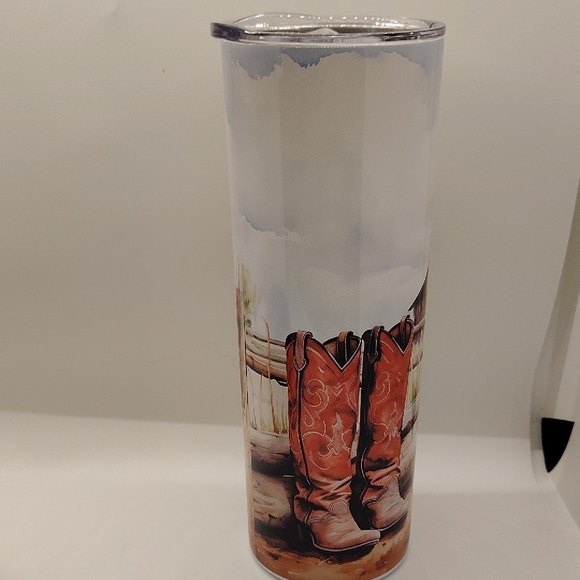 Cowboy Boots And Barn 20oz Tumbler - Picture 1 of 5